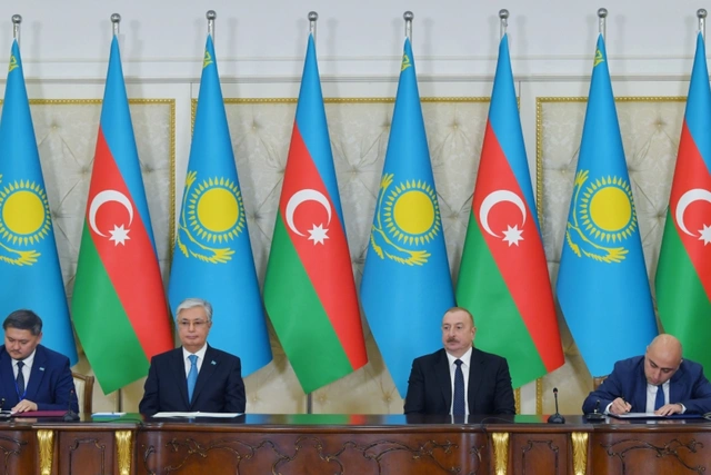 Состоялась церемония подписания азербайджано-казахстанских документов - ОБНОВЛЕНО + ФОТО